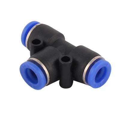 (2pcs) 6mm Pneumatic Push In Three Way Tube-to-Tube Adaptor