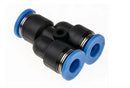 (2pcs) 6mm Pneumatic Push In Y Shape Tube-to-Tube Adaptor