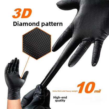 10mil Diamond Grip Nitrile Gloves – 100pcs