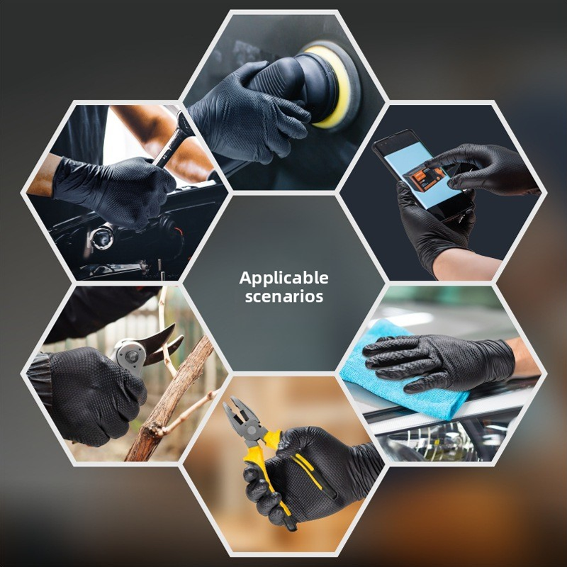 10mil Diamond Grip Nitrile Gloves – 100pcs