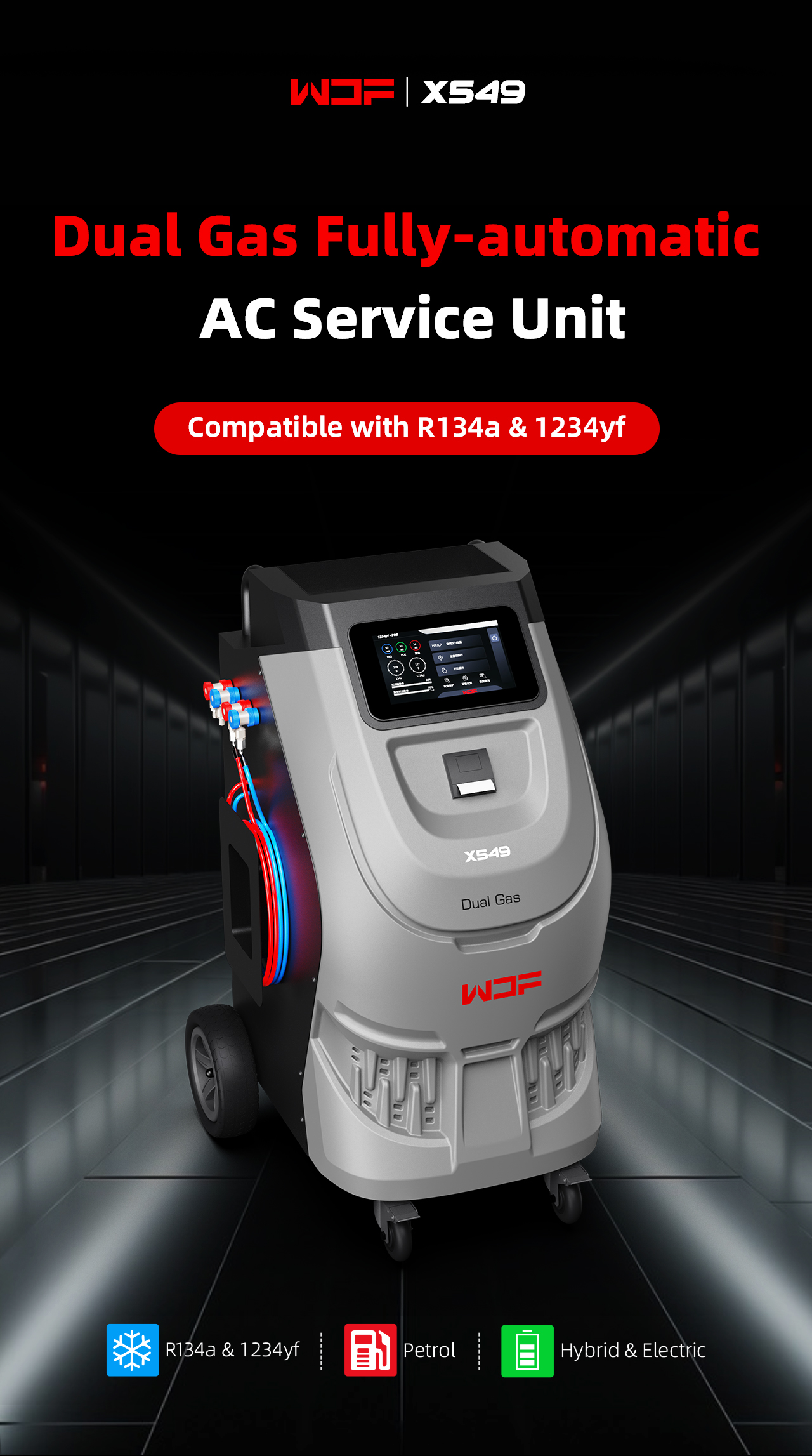 X549 Dual AUTO Gas A/C Service Station