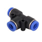 (2pcs) 8mm Pneumatic Push In Three Way Tube-to-Tube Adaptor
