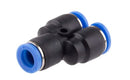 (2pcs) 8mm Pneumatic Push In Y Shape Tube-to-Tube Adaptor