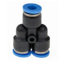 (2pcs) 6mm Pneumatic Push In Y Shape Tube-to-Tube Adaptor