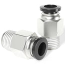 (2pk) 6mm, PC6-02 Pneumatic hose quick Release Fitting Connectors Thread Male Straight One-Touch Fittings