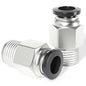 (2pk) 8mm PC8-02 Pneumatic hose quick Release Fitting Connectors Thread Male Straight One-Touch Fittings