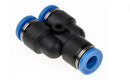 (2pcs) 6mm Pneumatic Push In Y Shape Tube-to-Tube Adaptor