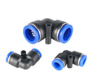 (2pcs) 8mm to 6mm Pneumatic Push In Elbow Tube-to-Tube Adaptor