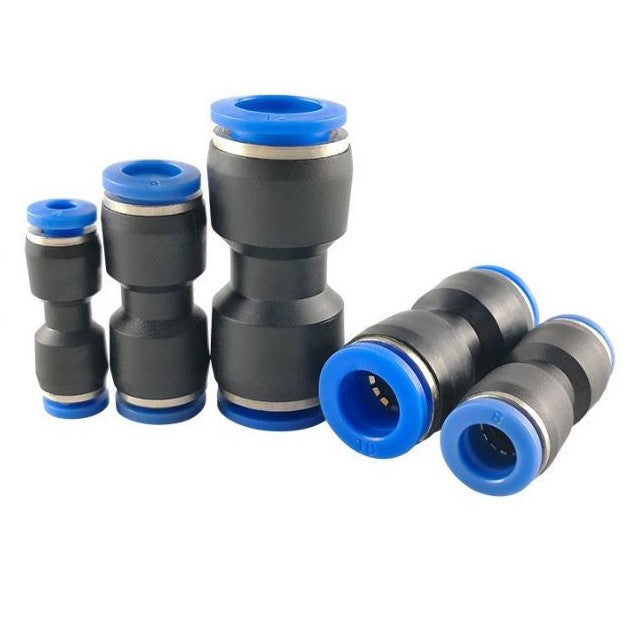 (2pcs) 8mm Pneumatic Push In Straight Tube-to-Tube Adaptor